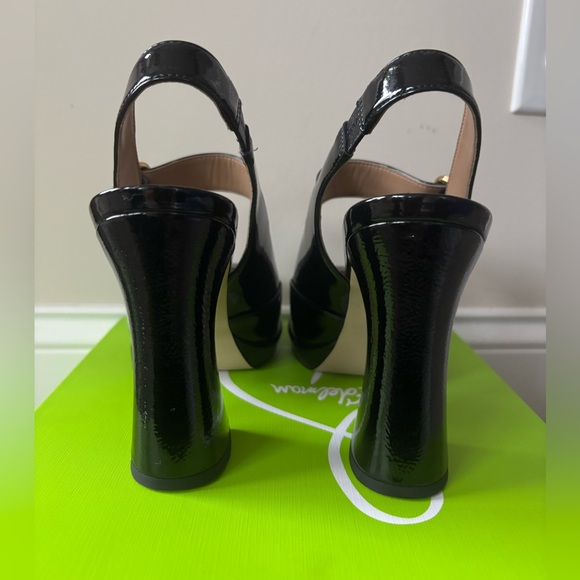 New Sam Edelman Women's Jildie Slingback Patten Leather Mary Jane Heel Size 9.5 - Picture 9 of 11